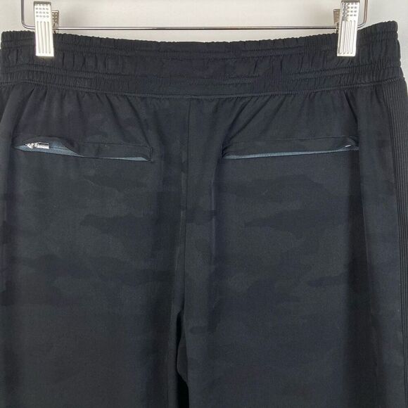 Athleta Black Camouflage Brooklyn Lined Camo Jogger Sweat Pants Athleisure sz 8 - Picture 6 of 11